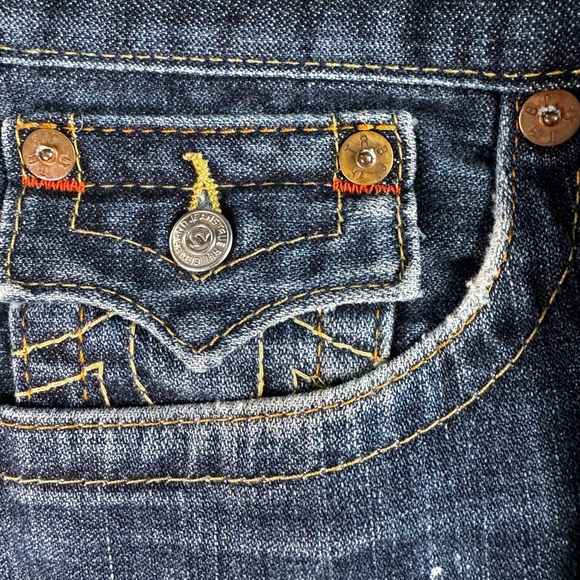 True Religion Men's Indigo Bootcut Jeans - Picture 5 of 8